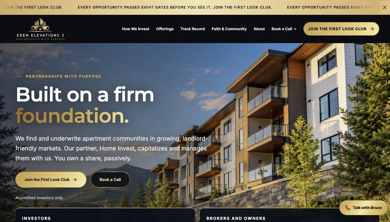 Eden Elevations 3 website preview